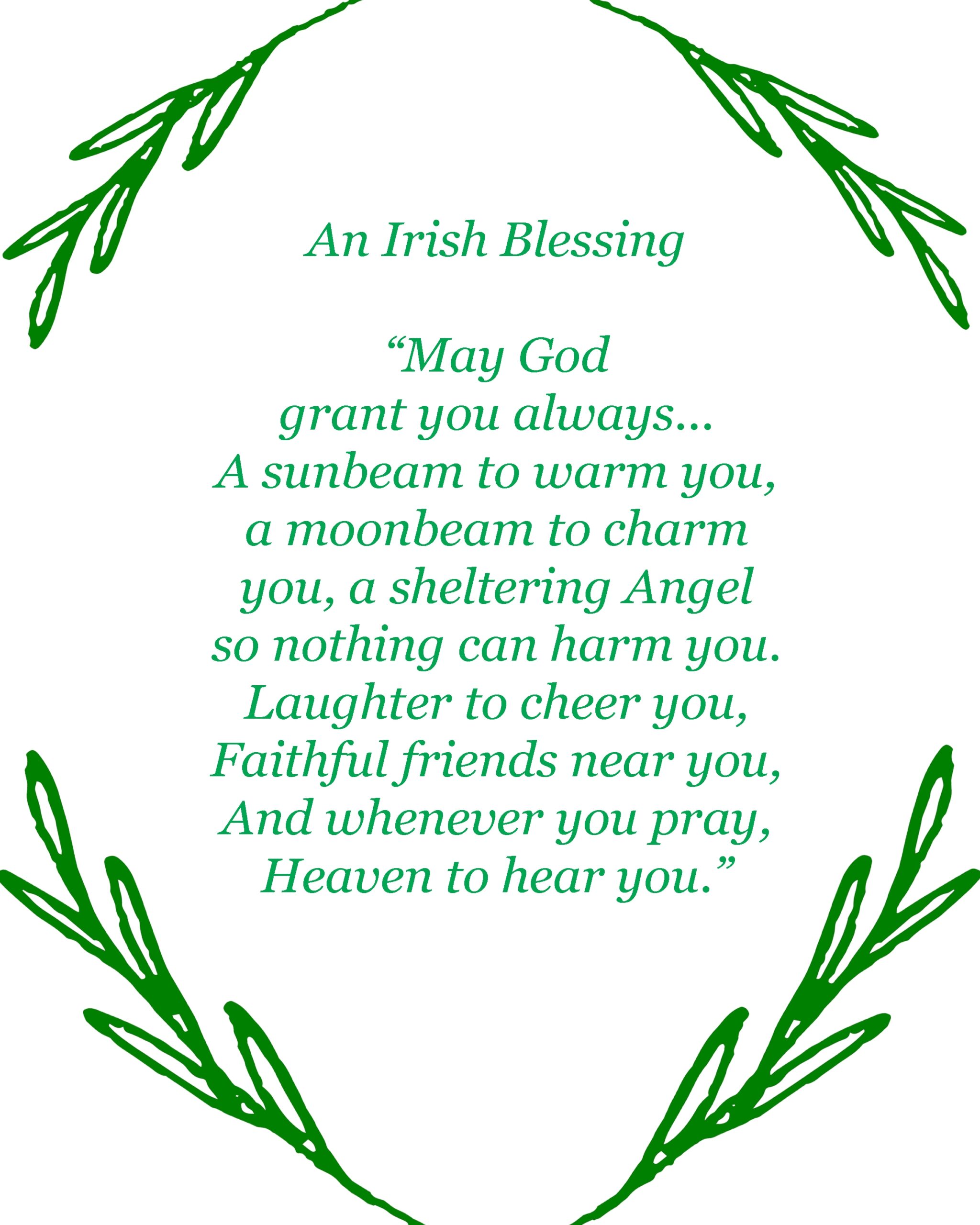 Printable Irish Blessings Free