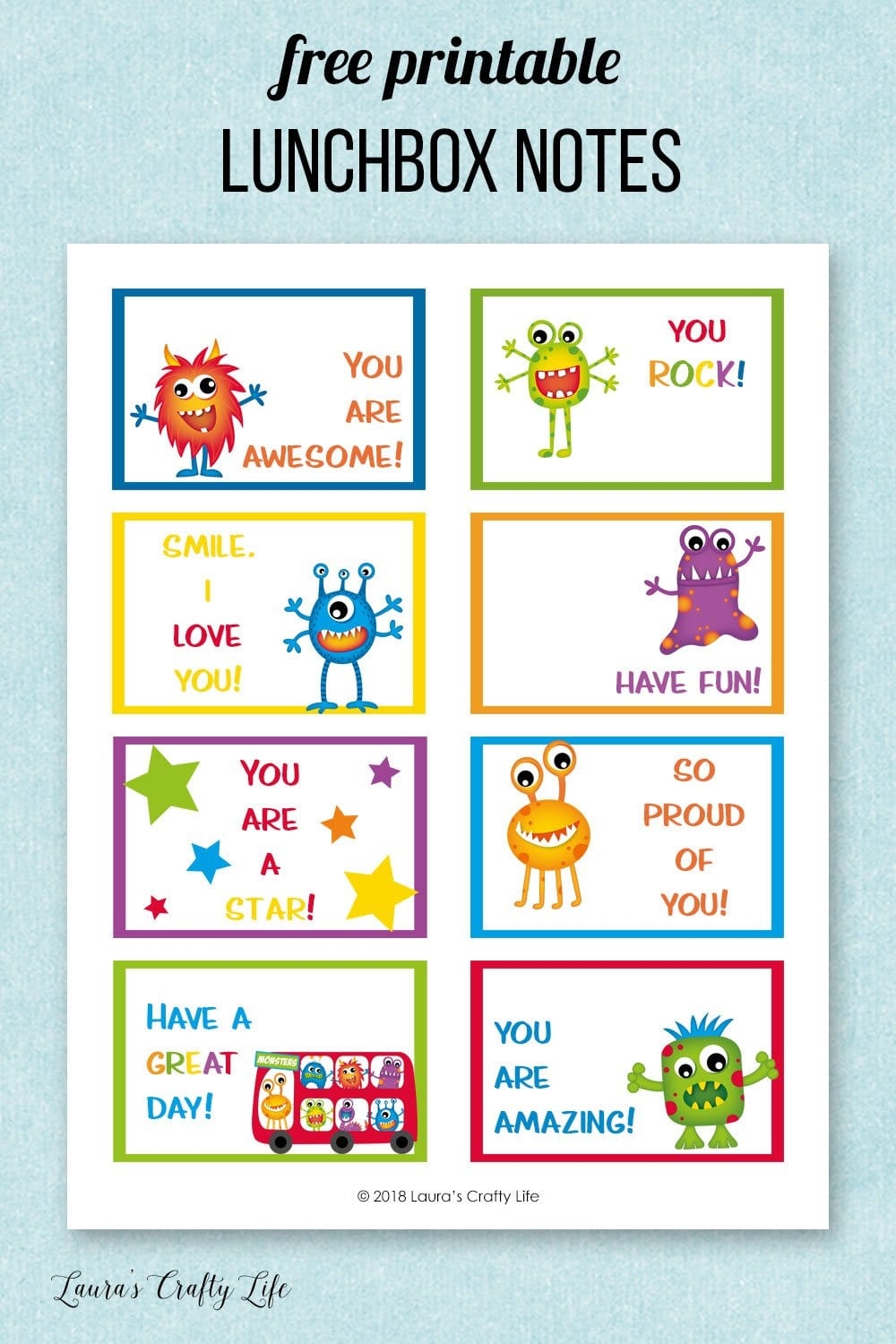 Printable Lunchbox Notes