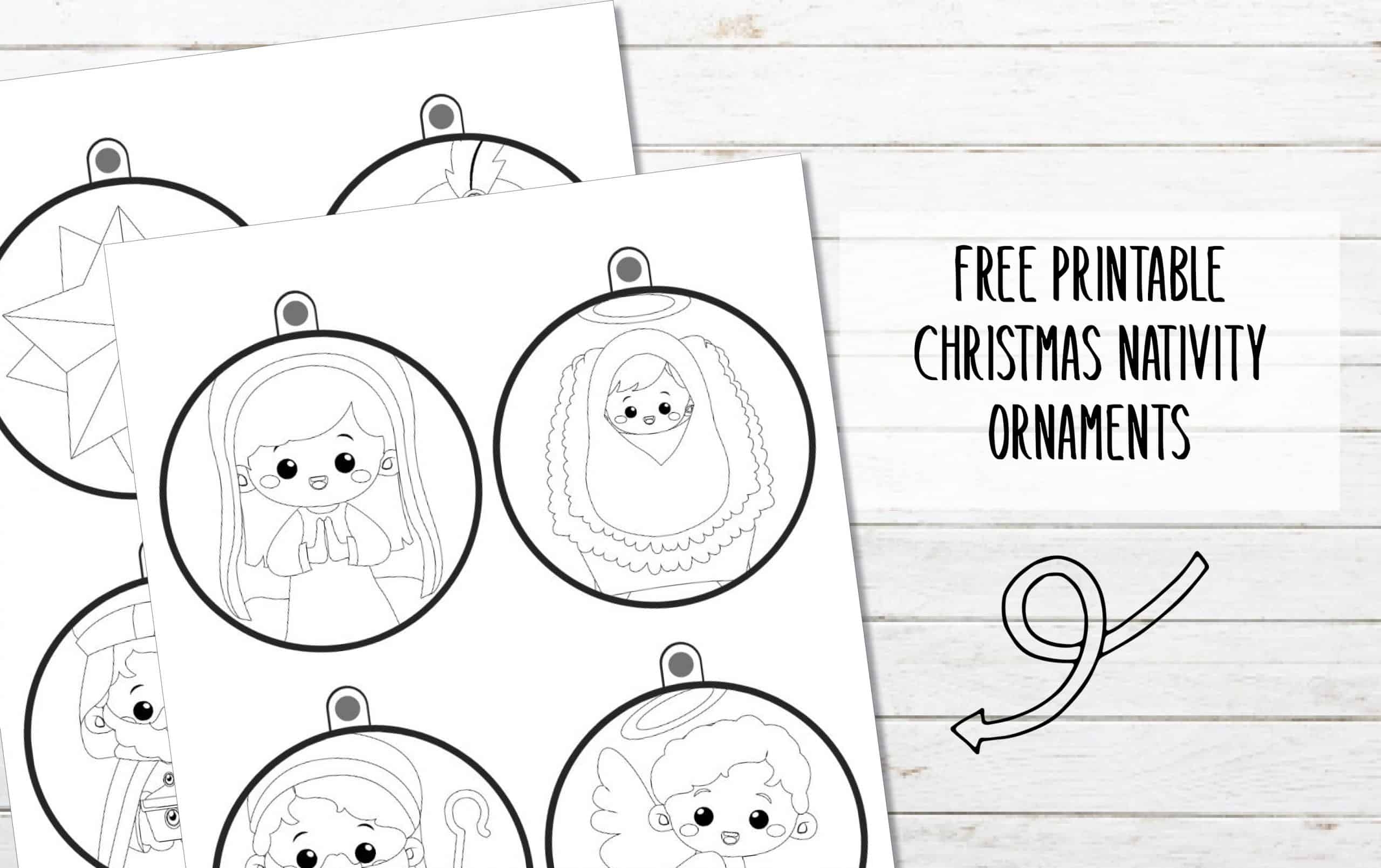 Printable Nativity Ornaments Coloring Activity My Printable Home