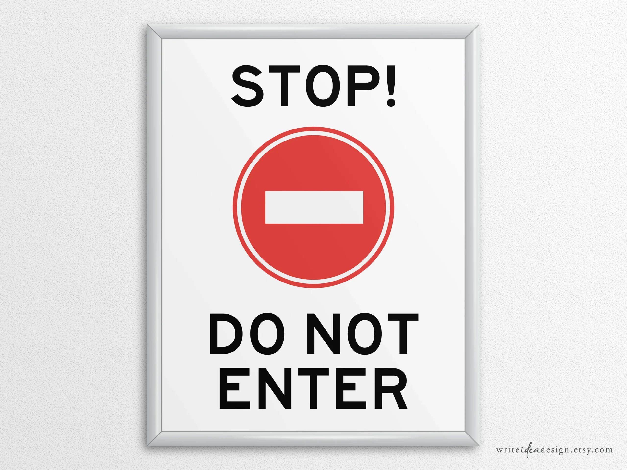 Printable No Not Enter Signs In US Letter And A4 Sizes Instant Download PDF Etsy