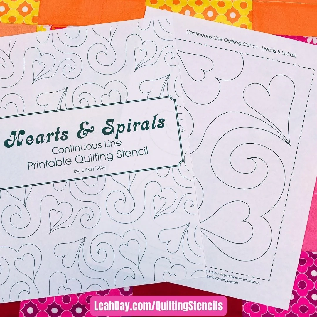 Printable Quilting Stencils Paper Quilt Stencil LeahDay