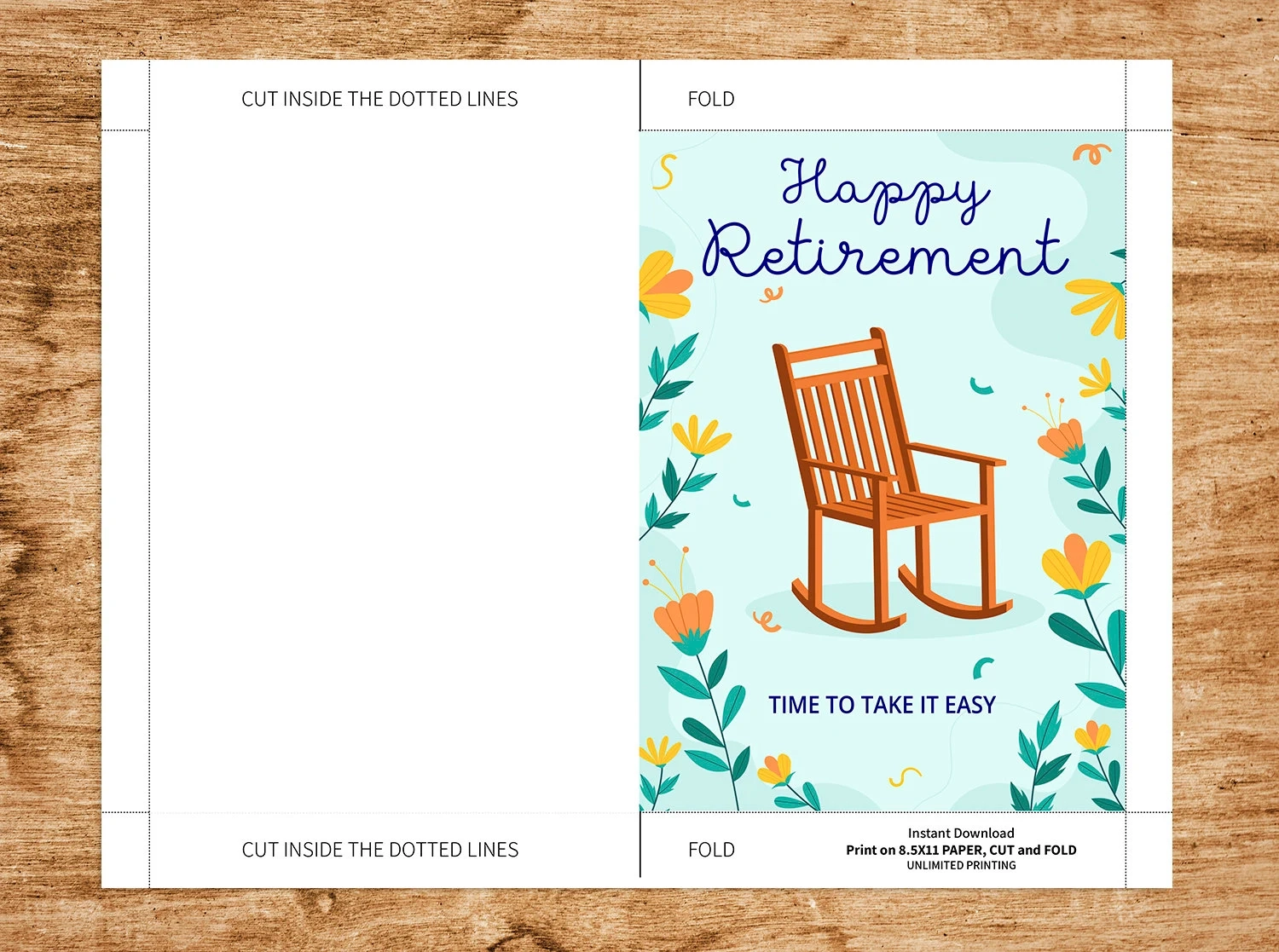 Printable Retirement Card Rocking Chair Design PDF JPG Etsy Printable Retirement Card Rocking Chair Design PDF JPG Etsy