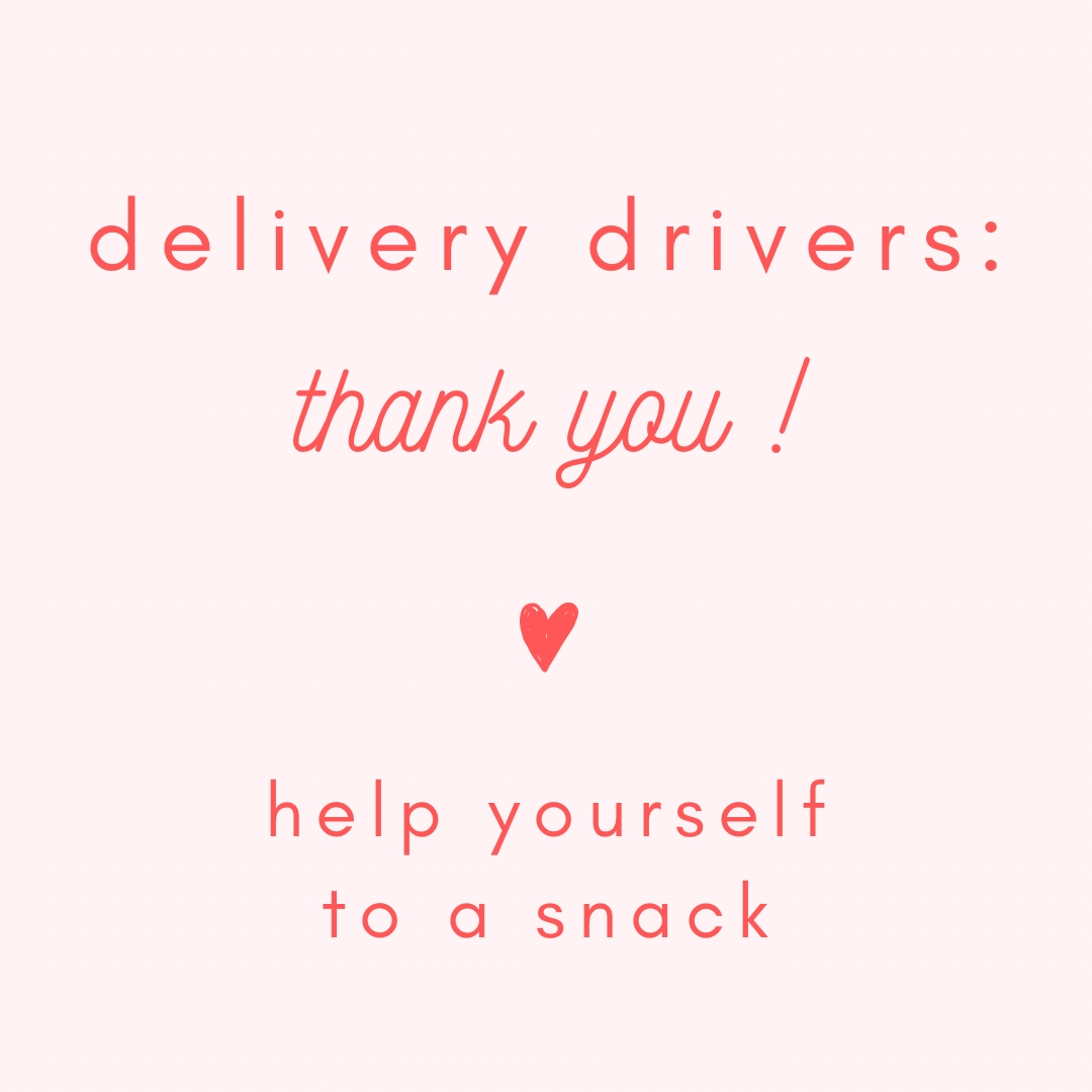 Printable Sign For Delivery Drivers Plum Street Collective