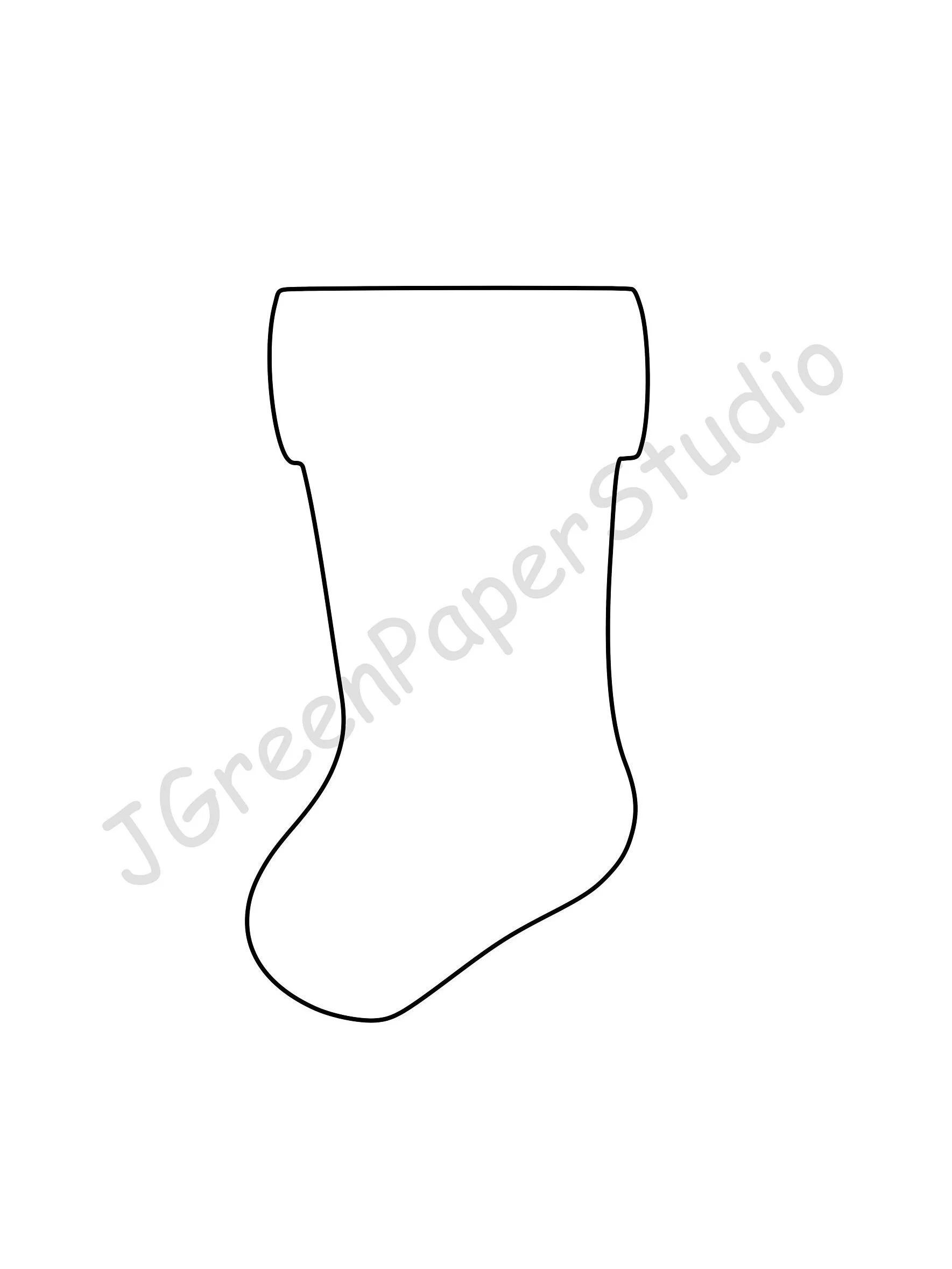 Printable Stocking Template Kids Holiday Coloring Page PDF SVG Digital Download Etsy