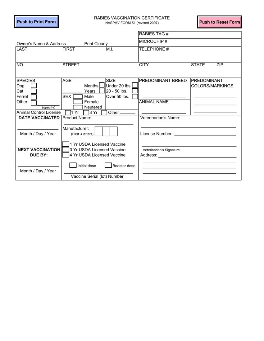 Rabies Certificate NASPHV FORM 51 revised 2007