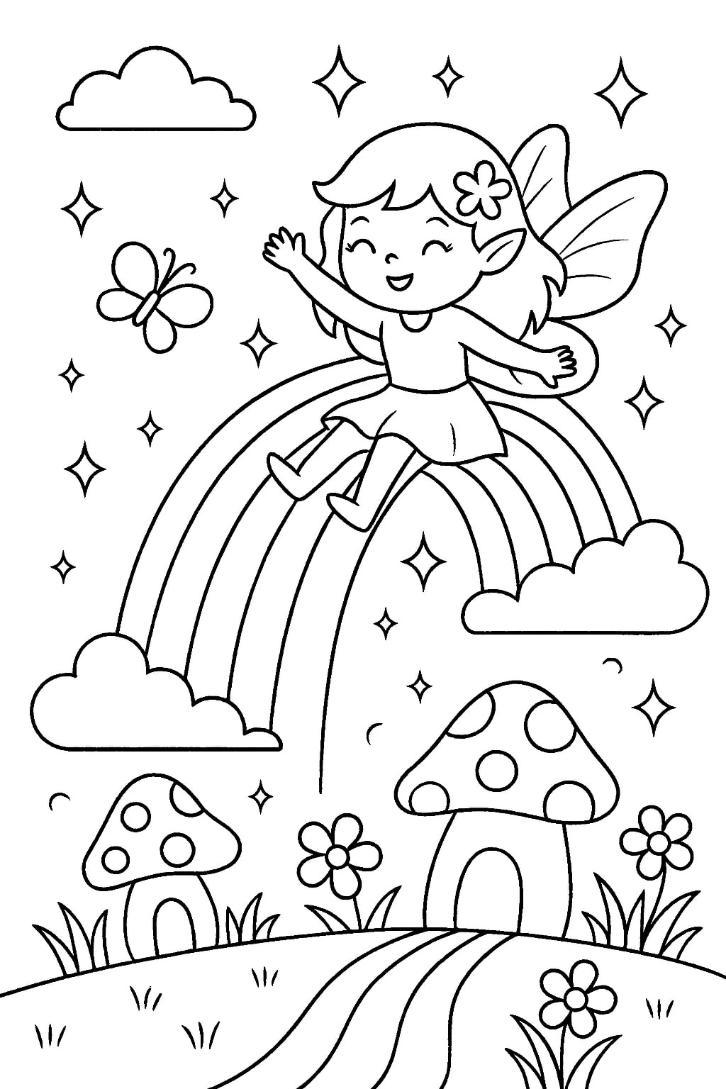 Rainbow Coloring Pages Printable Free PDF Download Coloringbatch