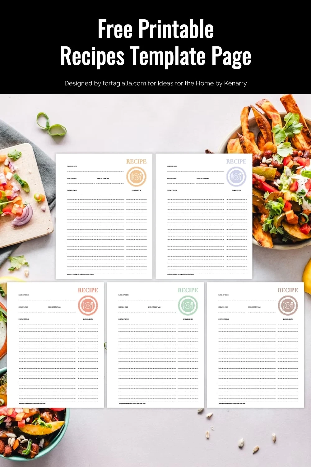 Recipe Templates Free Download Ideas For The Home