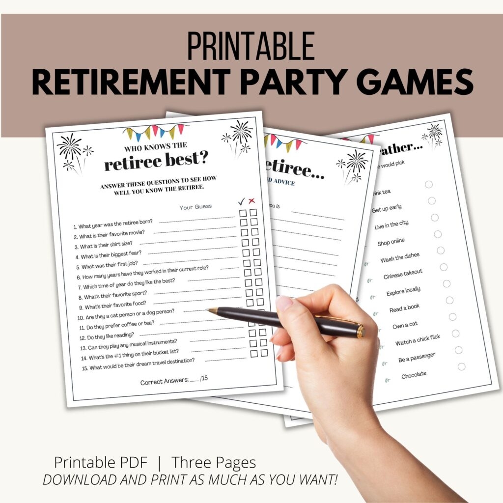 Retirement Party Games Add A Little Adventure