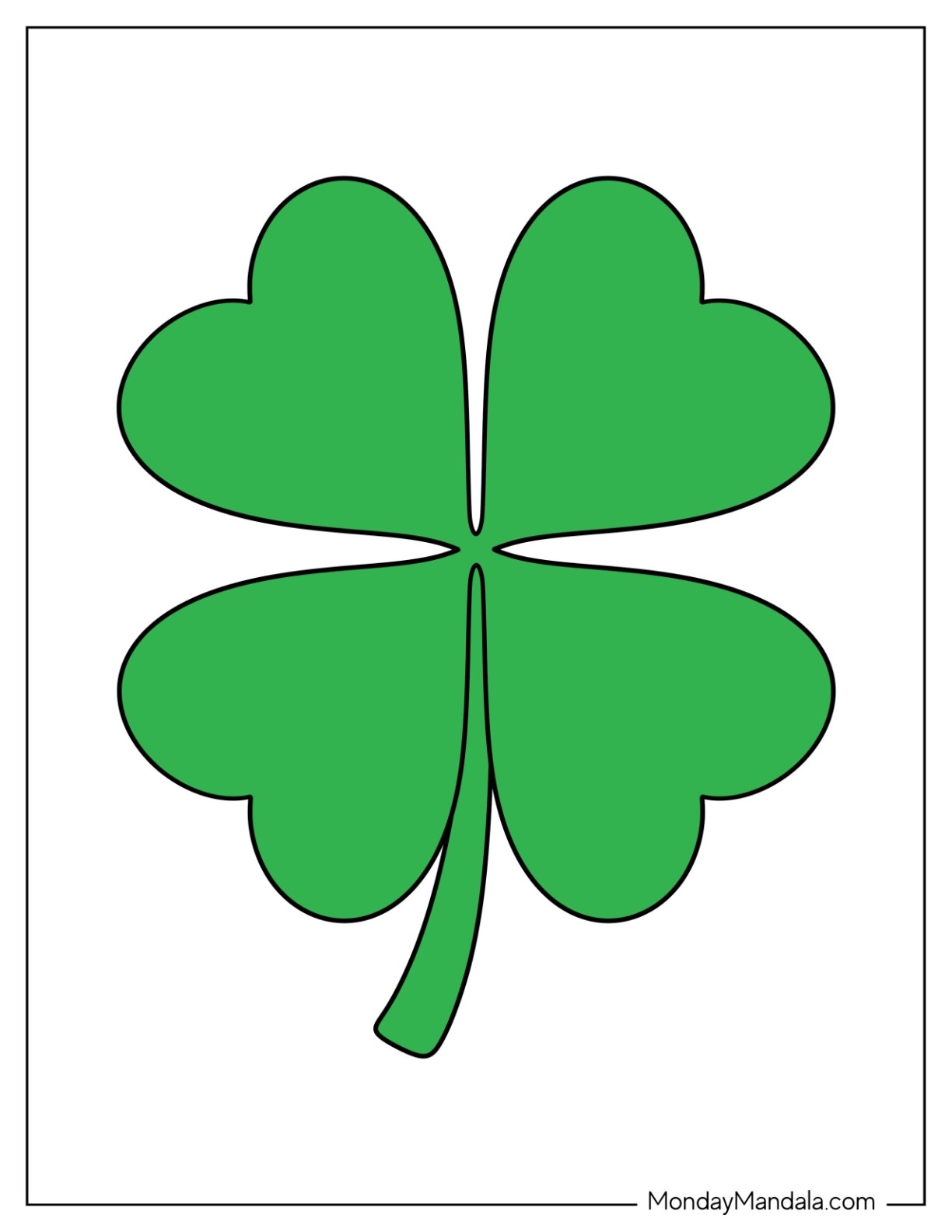 Shamrock Four Leaf Clover Templates Free Printables 