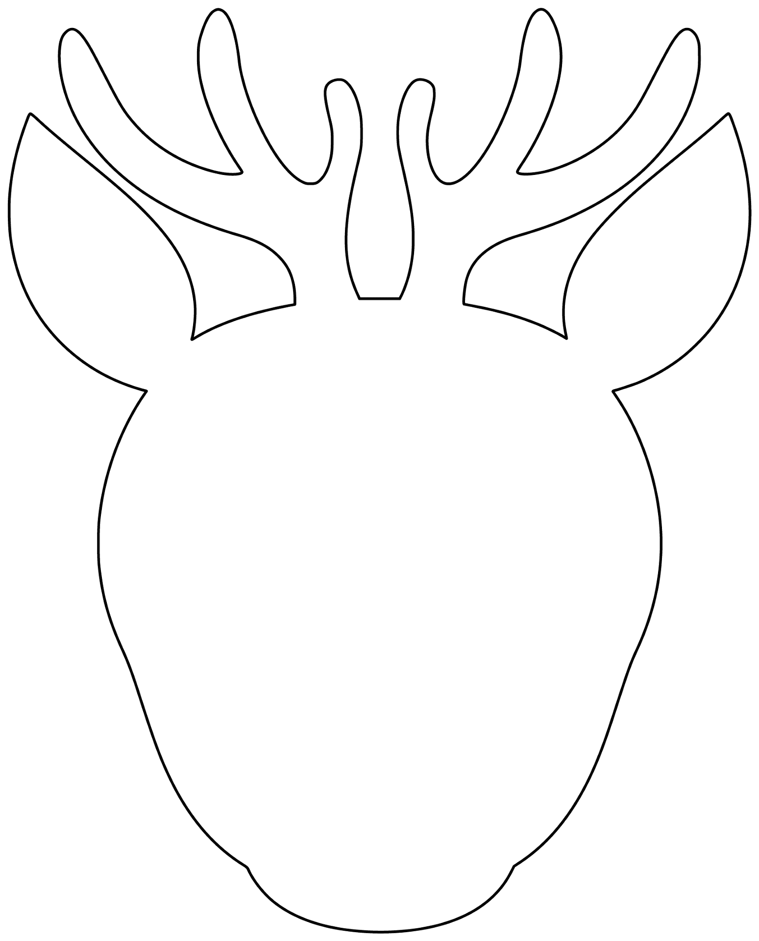 Shape Of Reindeer Head Free Printable Paper raft Templates