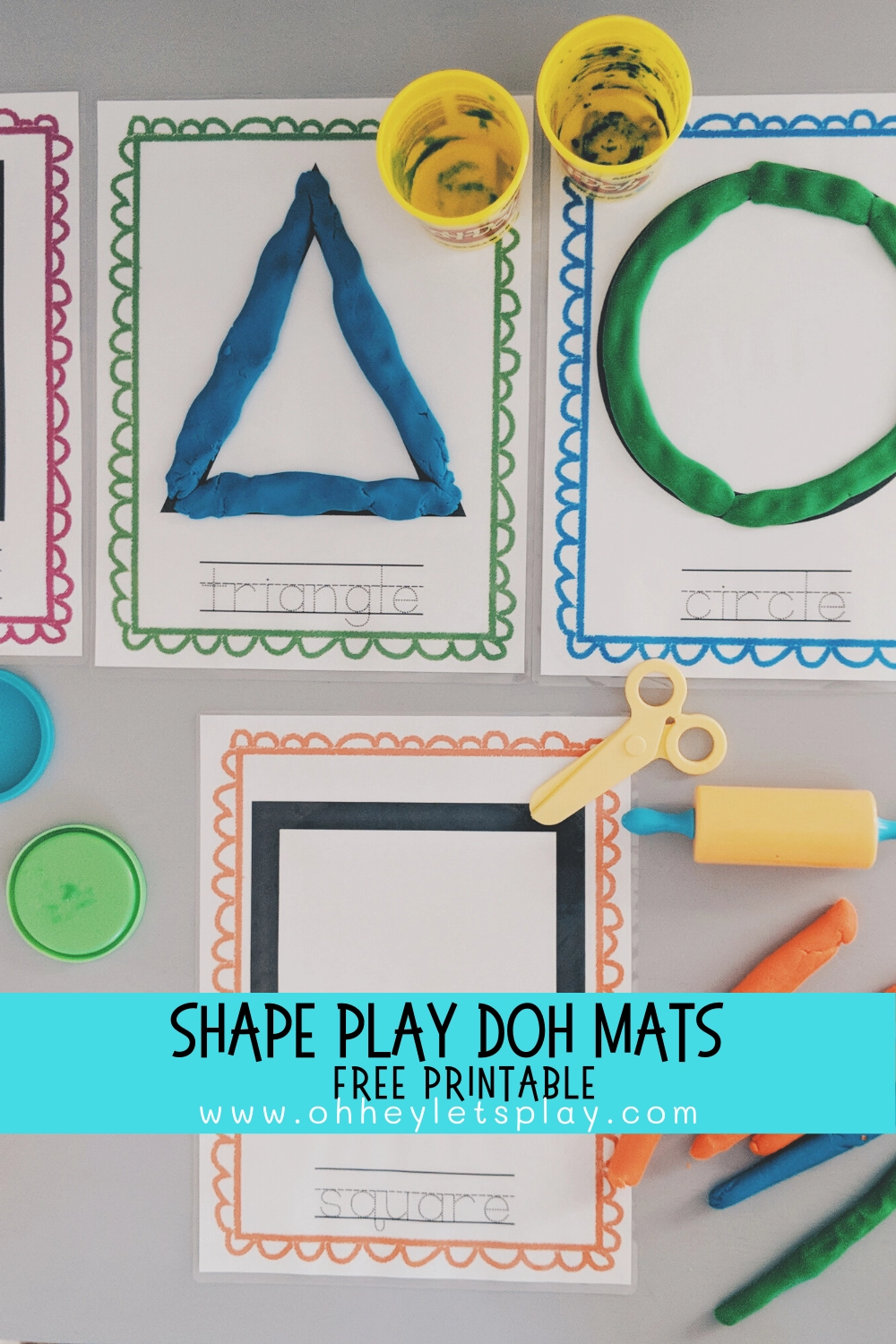 Shape Play Doh Mats Oh Hey Let s Play