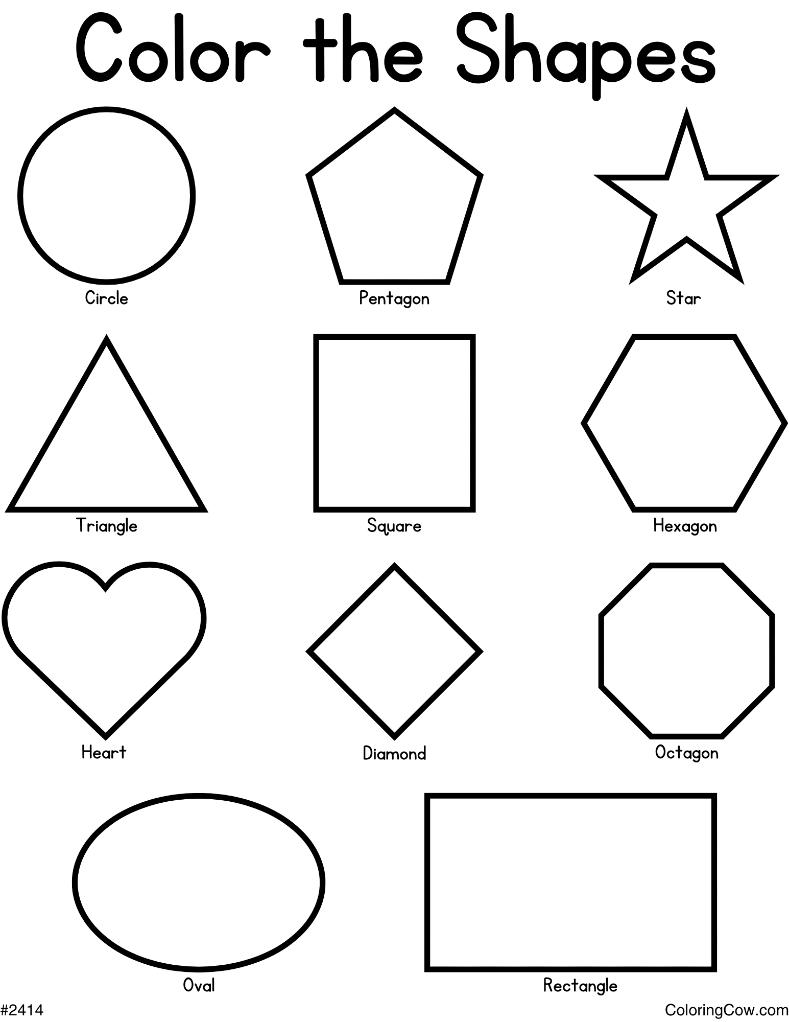 Shapes Coloring Page
