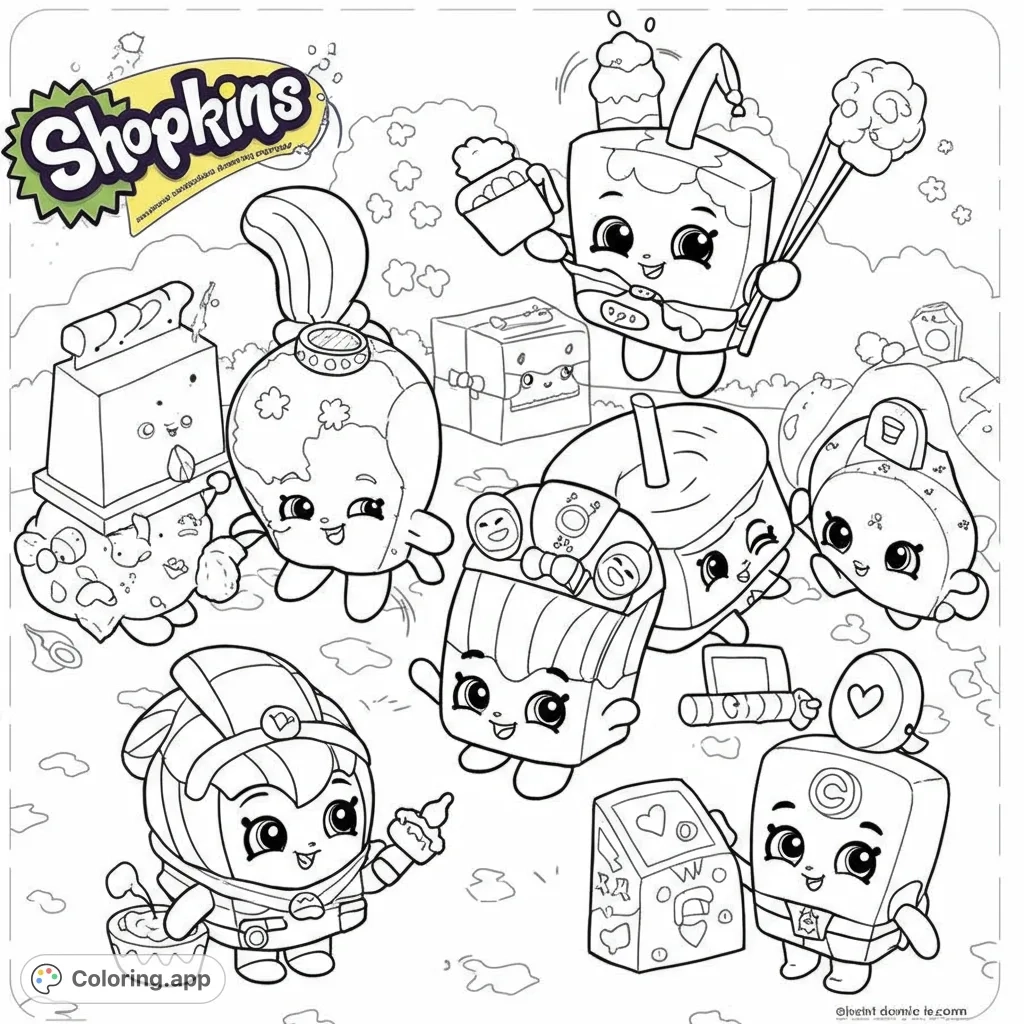 Shopkins Coloring Pages Coloring app