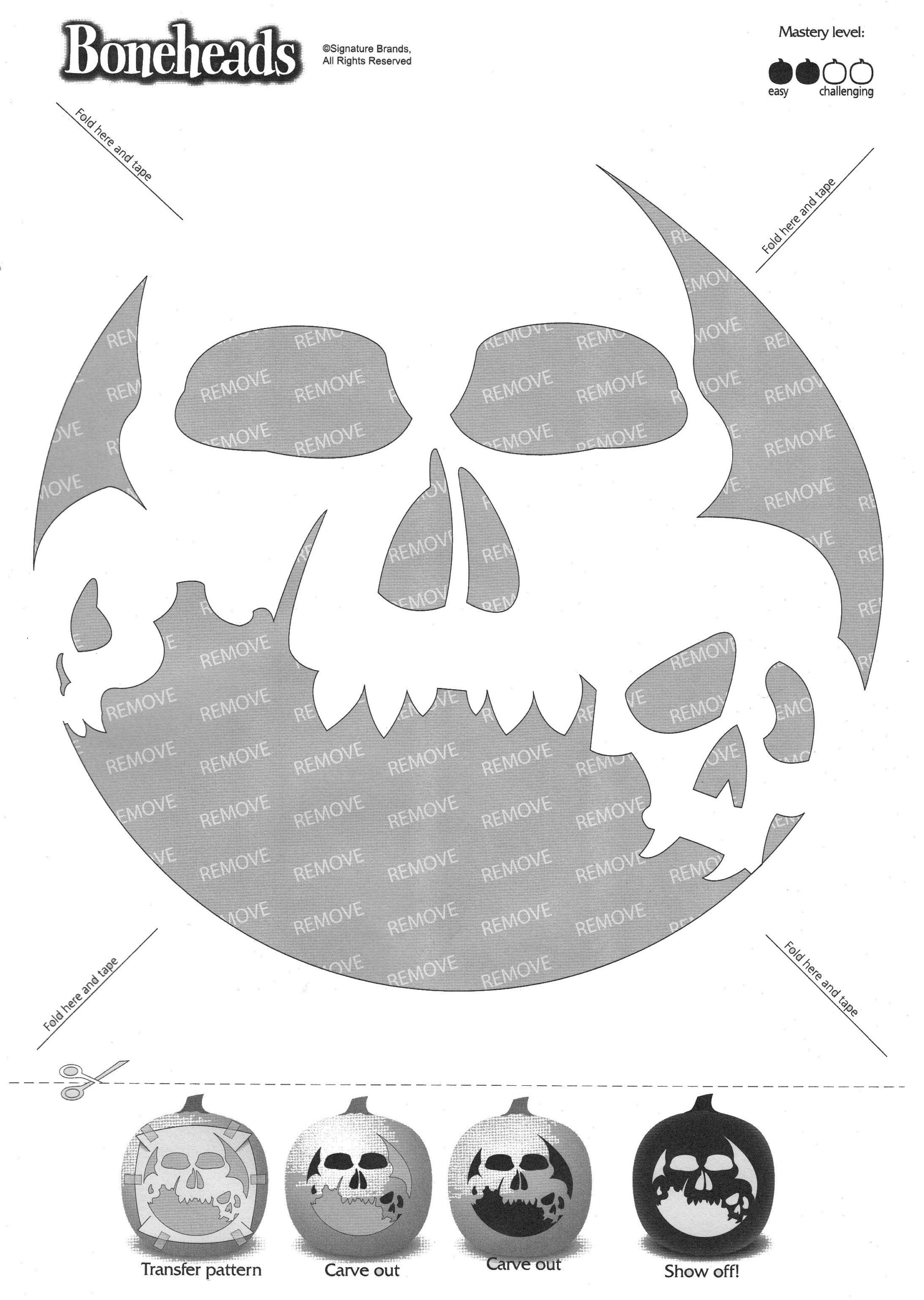 Skeletons Free Pumpkin Stencil Pumpkin Pattern Pumpkin Template Jack o lantern Stencil R PumpkinStencils