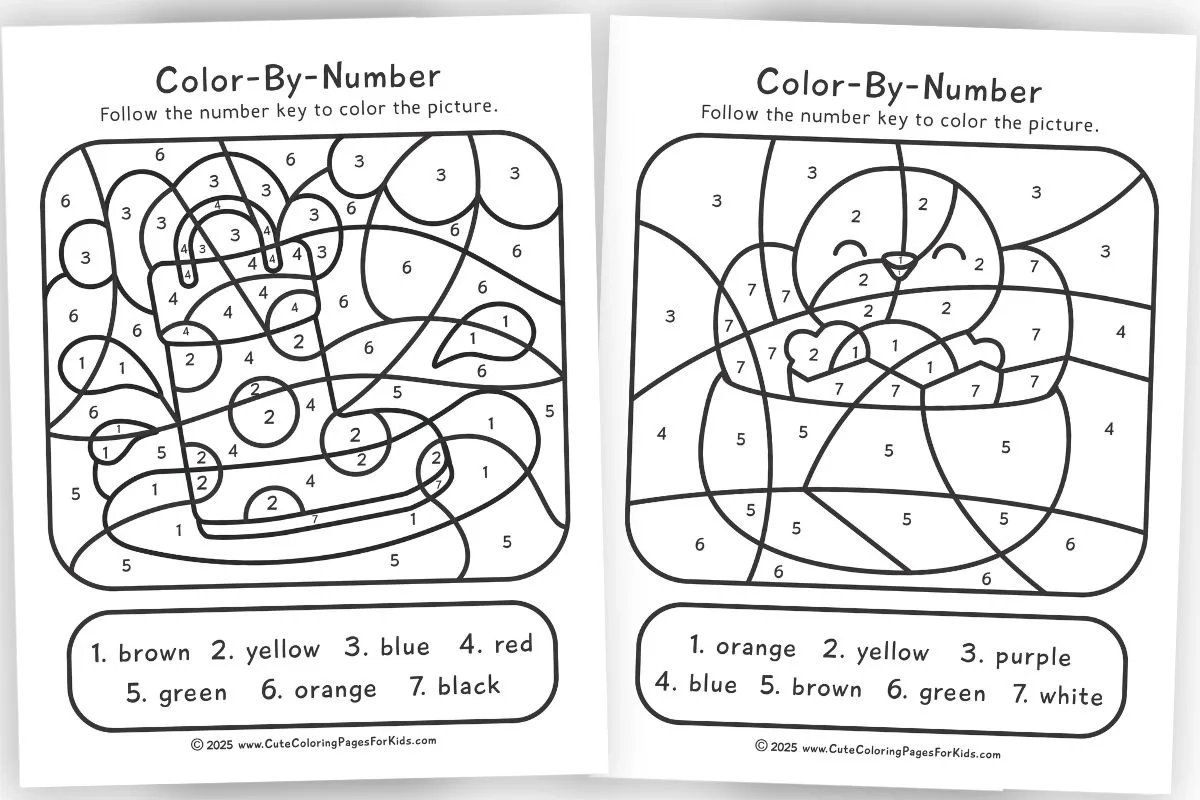 Spring Color By Number Free Printable Cute Coloring Pages For Kids