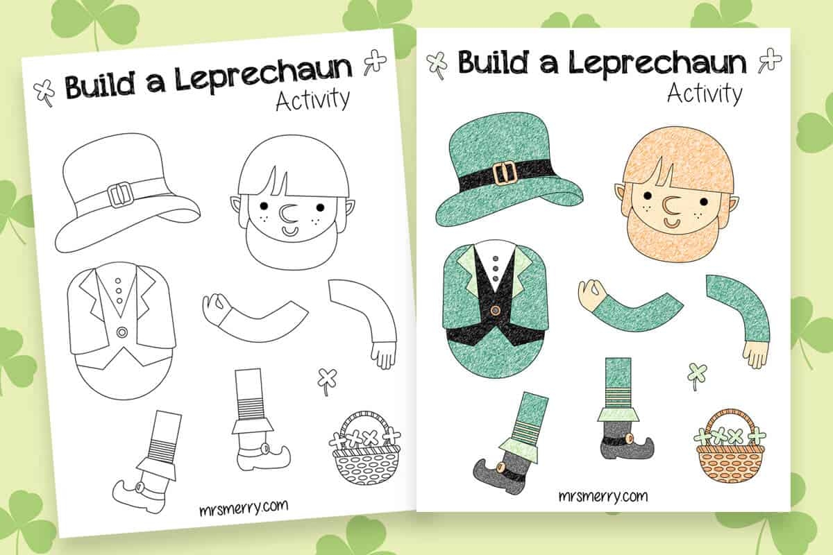St Patrick s Day Build A Leprechaun Printable Mrs Merry