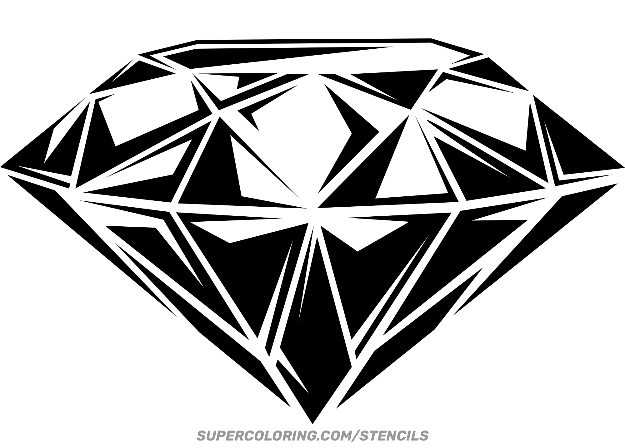 Stencil Of Diamond Free Printable Paper raft Templates