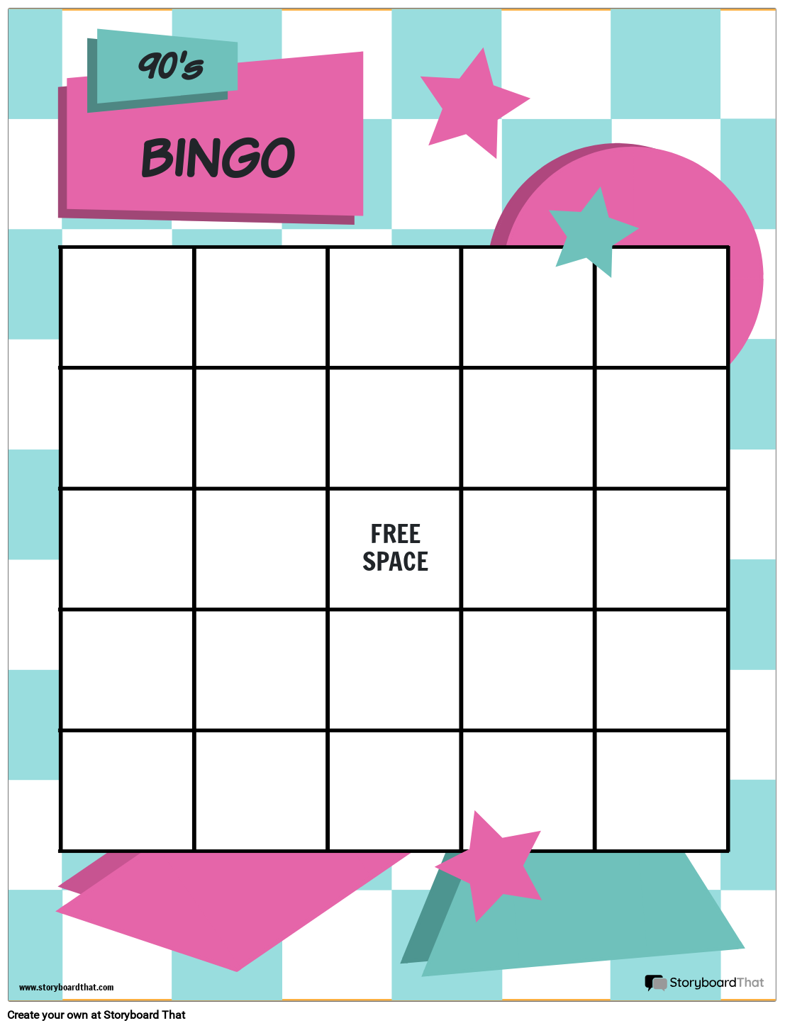 Storyboard That Free Bingo Card Templates For Educators
