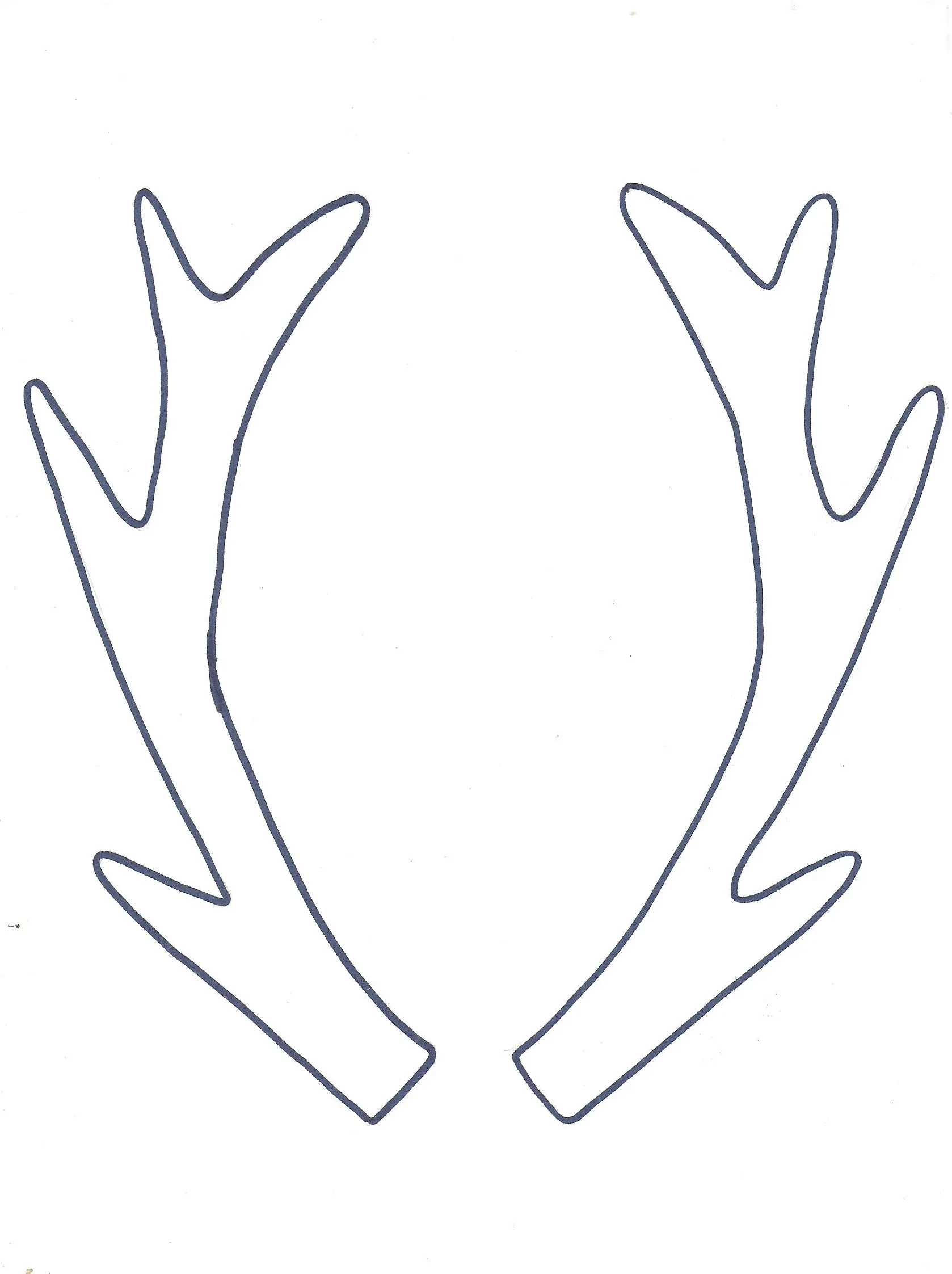 Template Of Reindeer Antlers Printable Study Planner