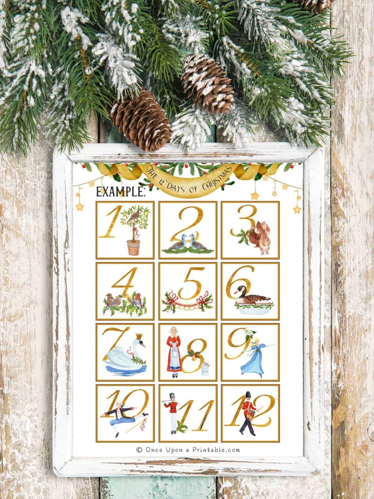 The 12 Days Of Christmas Countdowns Free To Print Once Upon A Printable