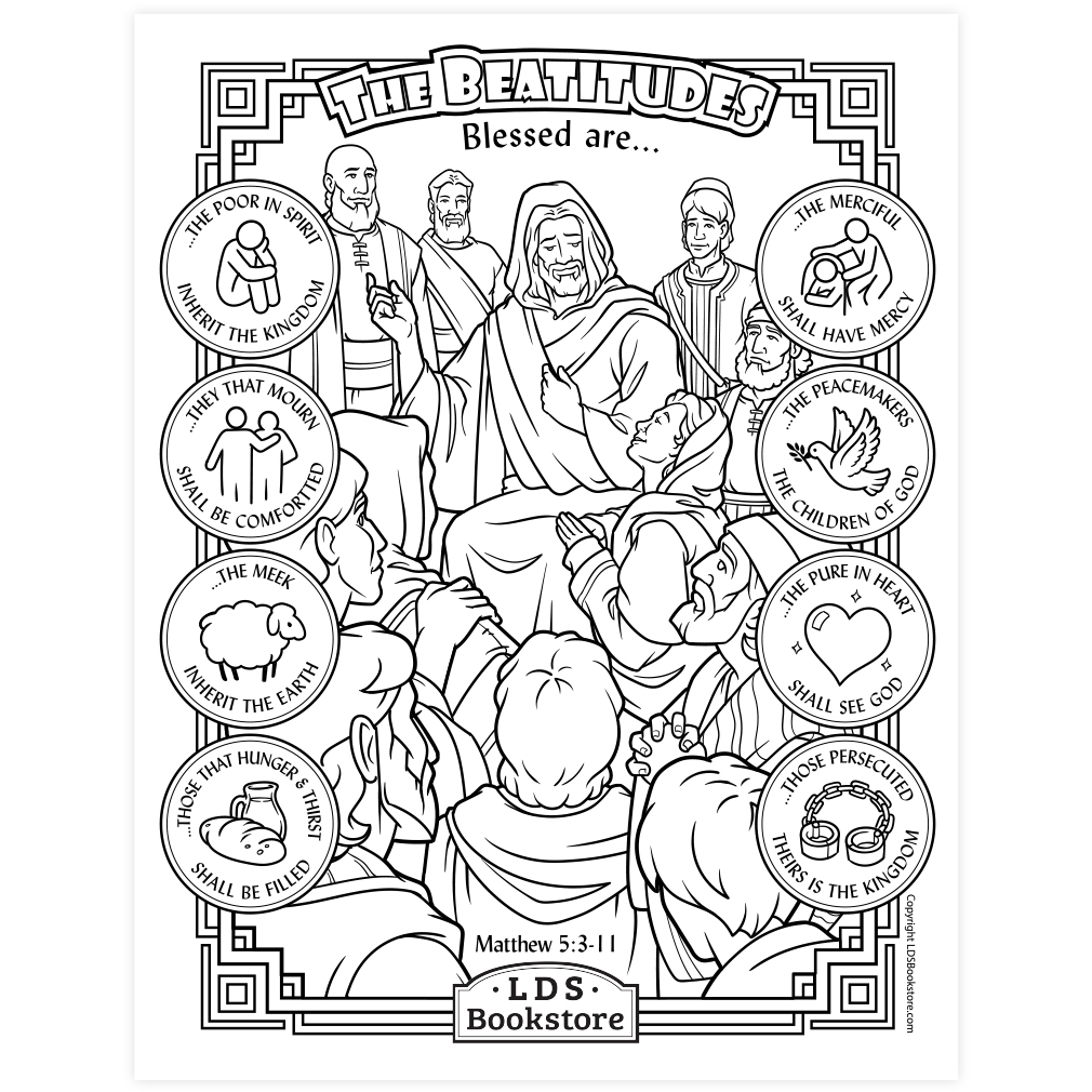 The Beatitudes Coloring Page Printable