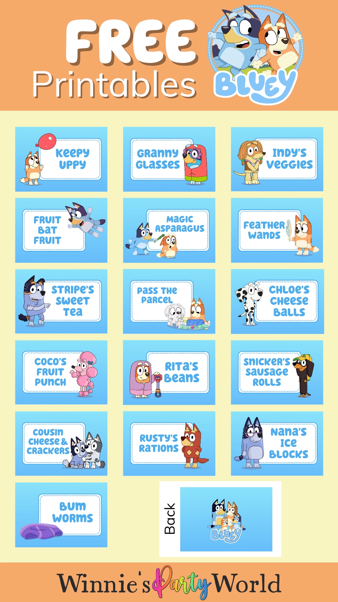 The Best Free Bluey Birthday Party Printables
