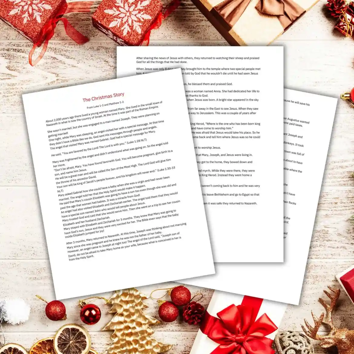 The Christmas Story Of Jesus For Kids Free Printable Queen Of The Household