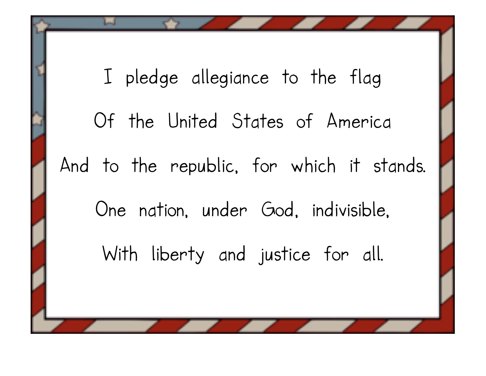 The Pledge Of Allegiance Kindergarten Nana The Pledge Of Allegiance Kindergarten Nana