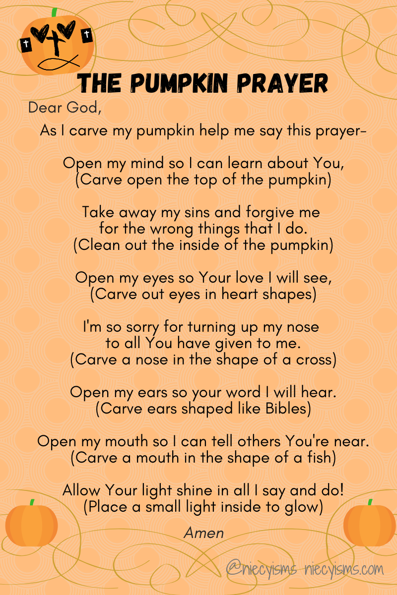 The Pumpkin Prayer Free Printable
