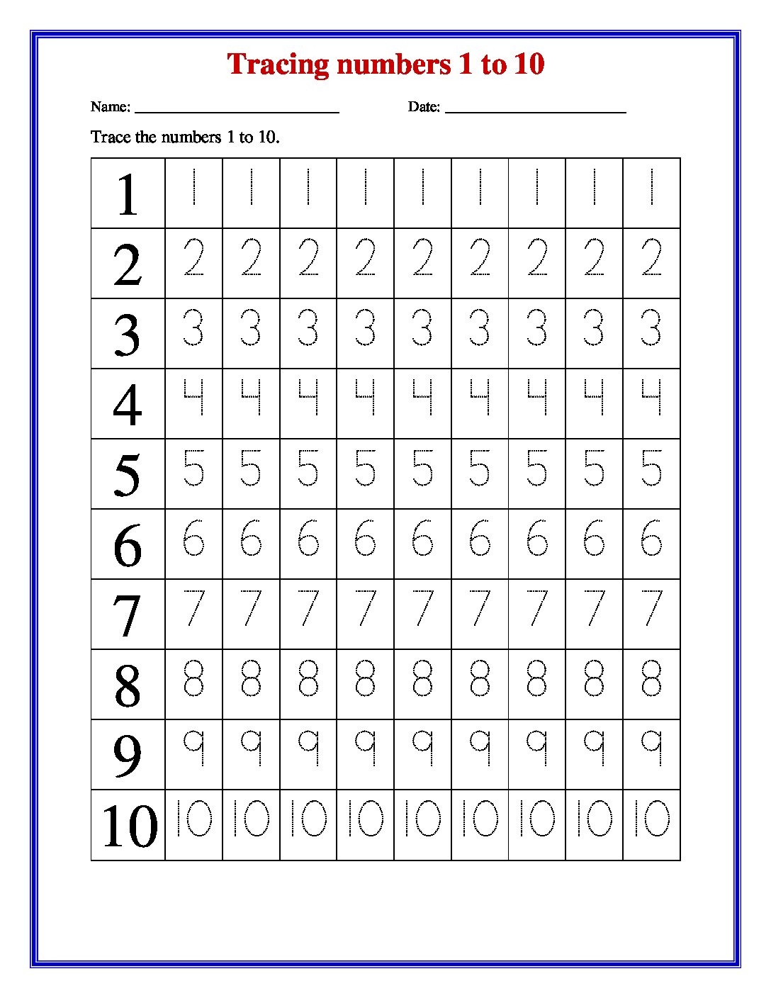 Tracing Number 1 To 20 Printable Star Worksheets
