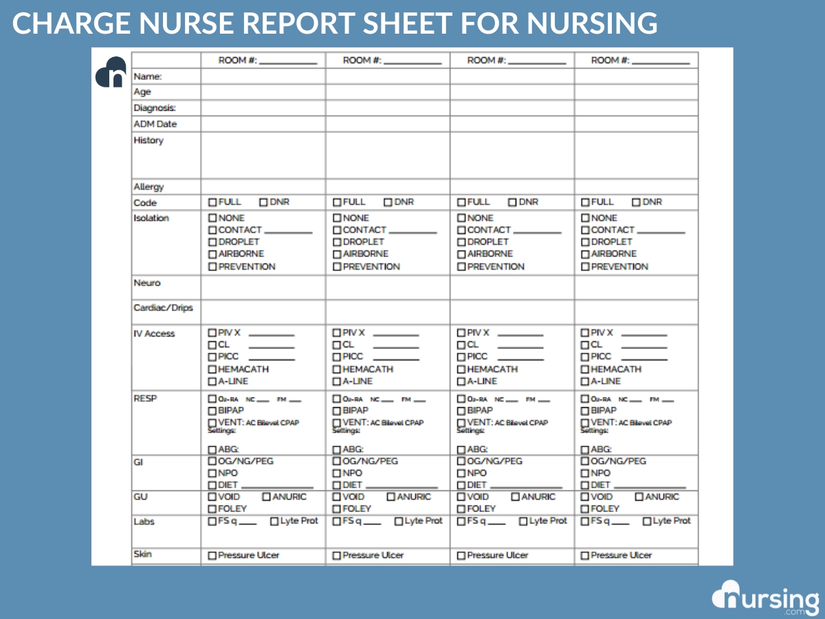 Ultimate Nursing Report Sheet Database Free Downloads