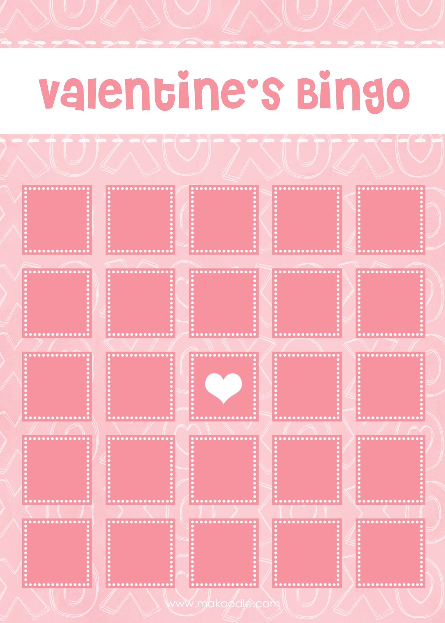 Valentine s Bingo Free Printable Download Makoodle
