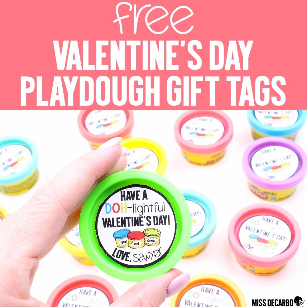 Valentine s Day Playdough Gift Tags Miss DeCarbo