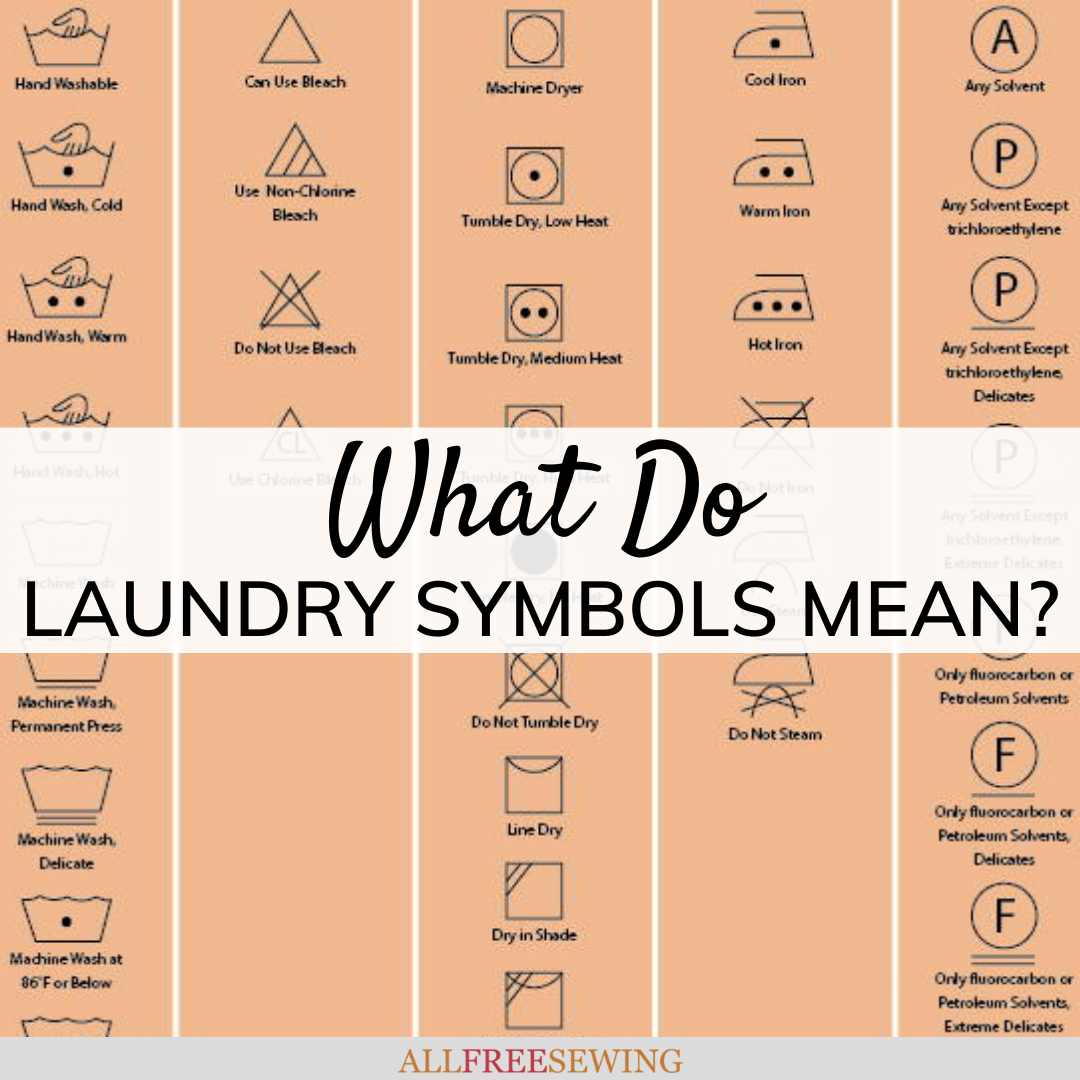 What Do Laundry Symbols Mean Laundry Symbols Chart PDF AllFreeSewing