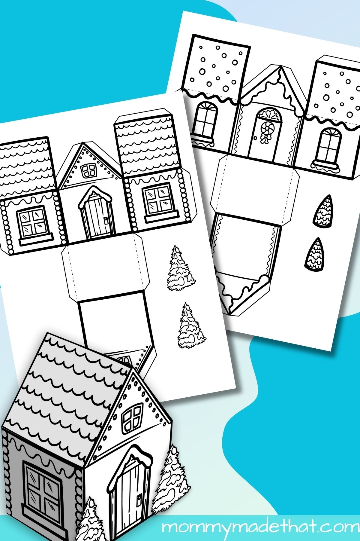 Winter Paper House Templates Free Printables 