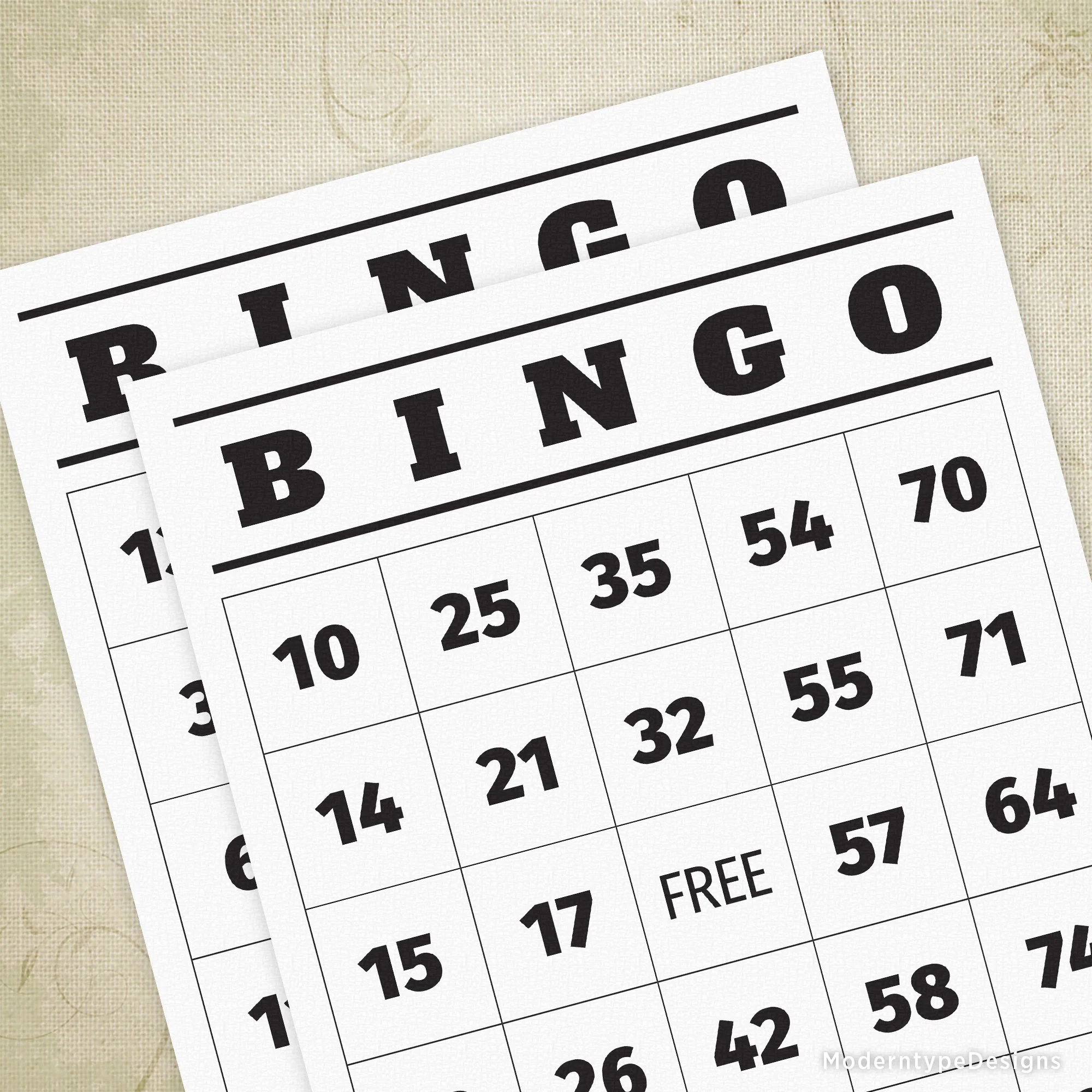 100 BINGO Cards 1 75 Printable