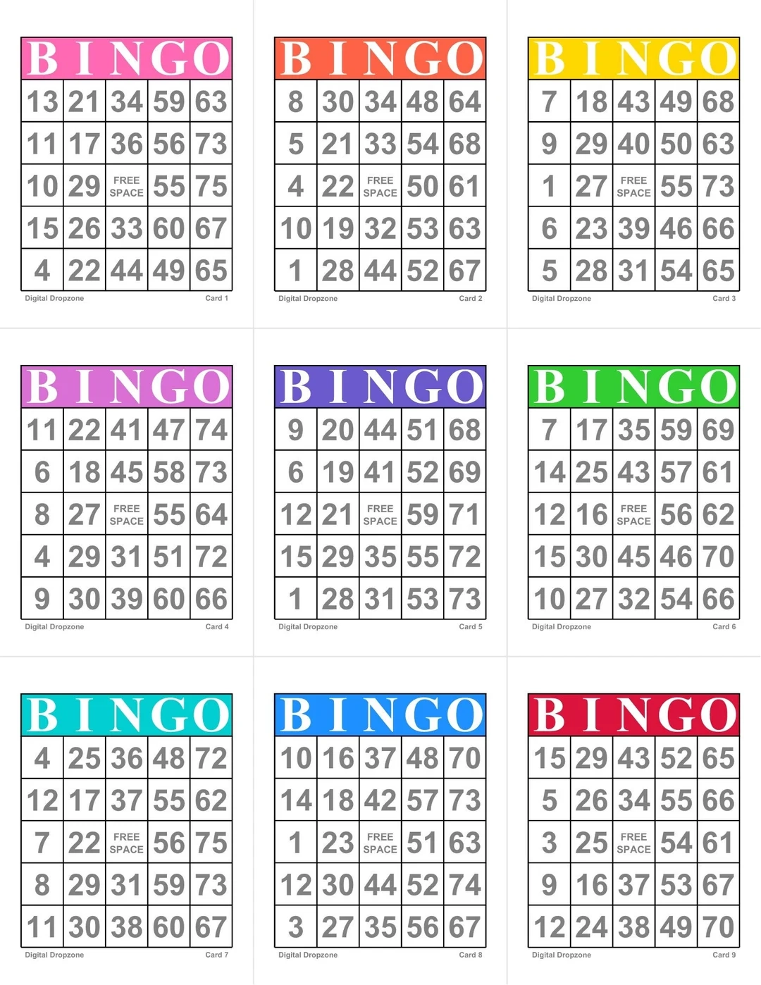 1008 Printable Bingo Cards For Fun Game Nights And Social Events Etsy