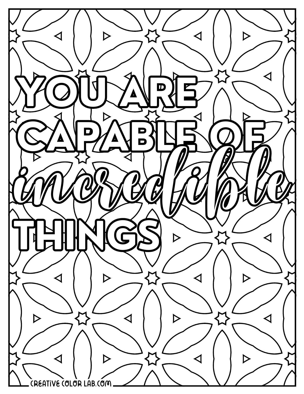 11 Free Motivational Coloring Pages PDF Printables