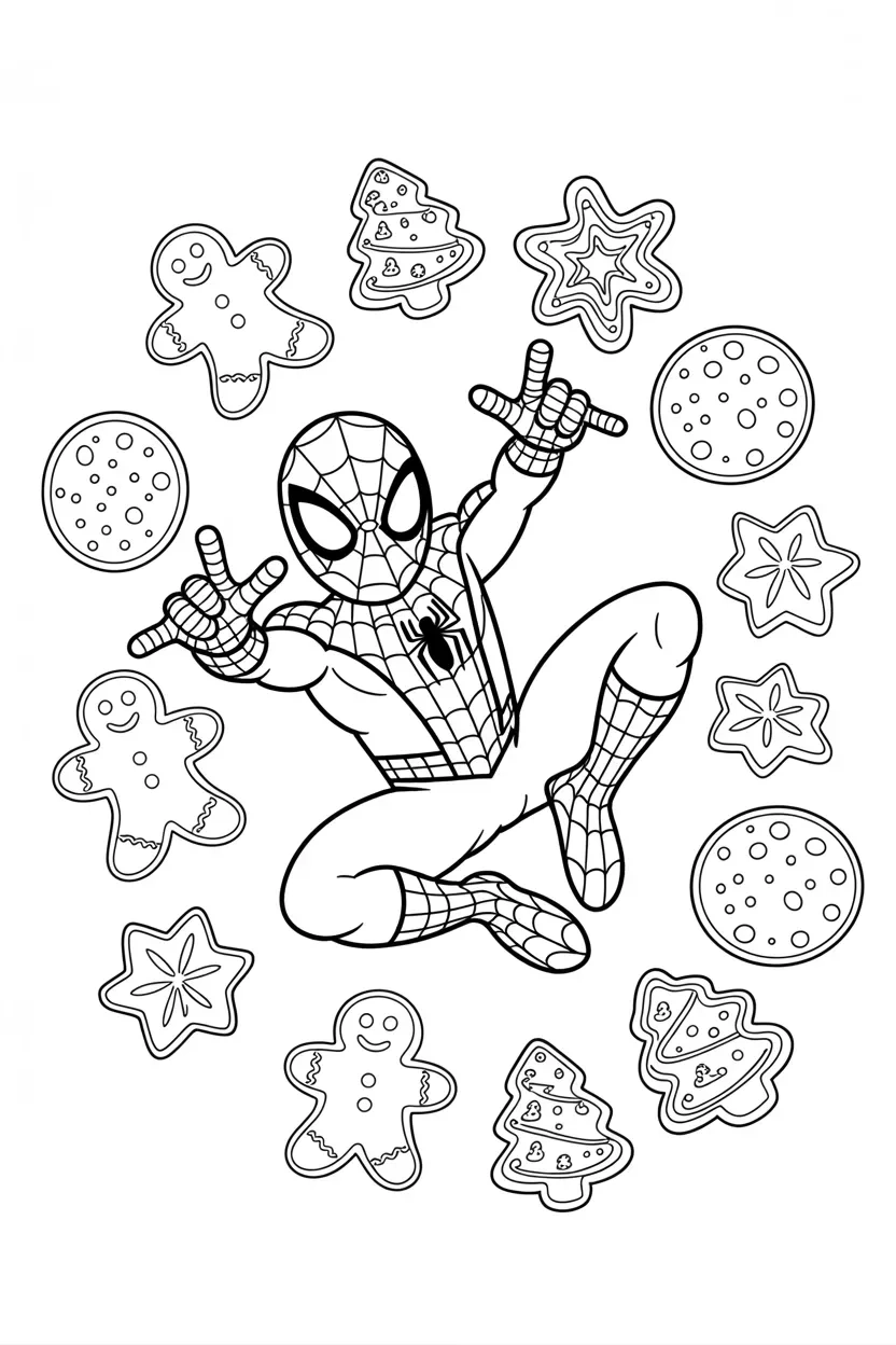 13 Free Printable Spiderman Christmas Coloring Pages For Kids