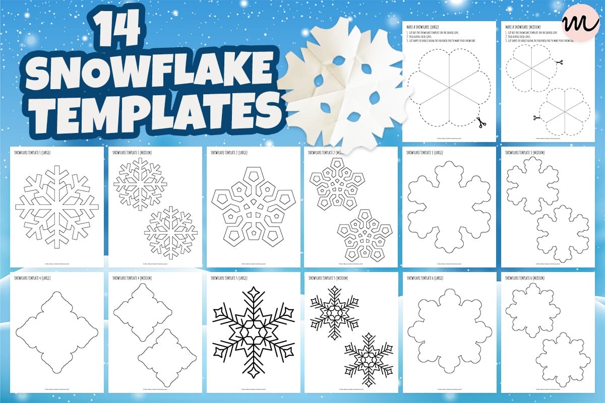 14 Easy Paper Snowflake Templates Mrs Merry 14 Easy Paper Snowflake Templates Mrs Merry
