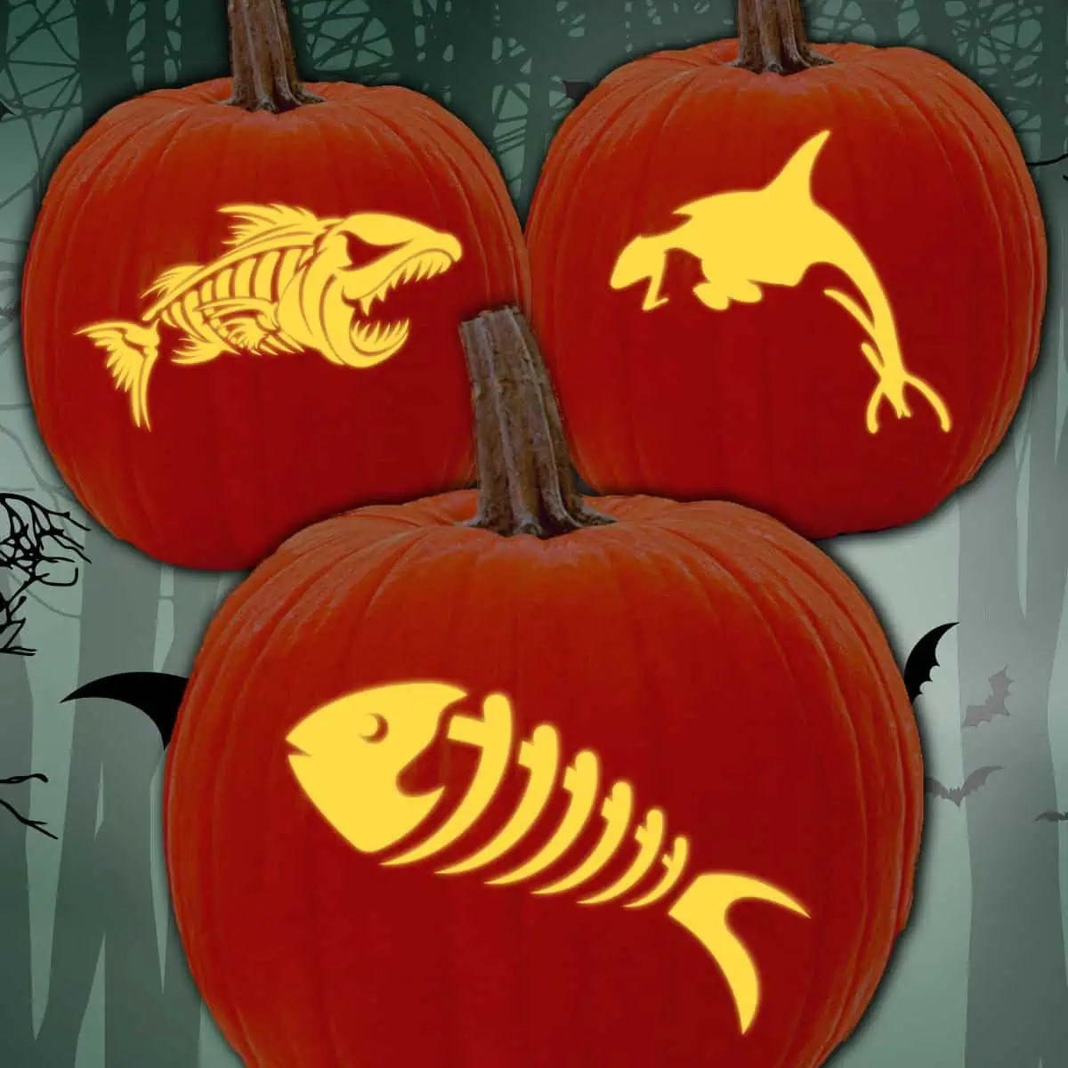 15 Free Fish Pumpkin Carving Patterns Stencils Artsy Pretty Plants