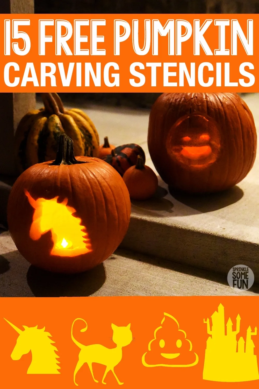 15 Free Pumpkin Carving Stencils Printables Tips Sprinkle Some Fun