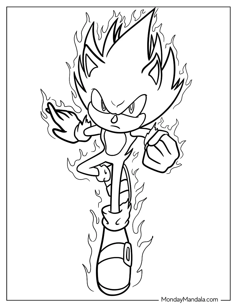 20 Hyper Sonic Coloring Pages Free PDF Printables
