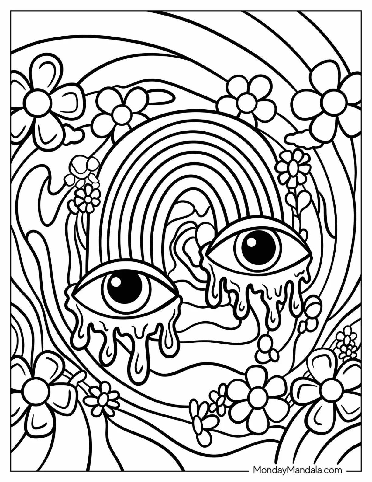20 Trippy Coloring Pages Free PDF Printables