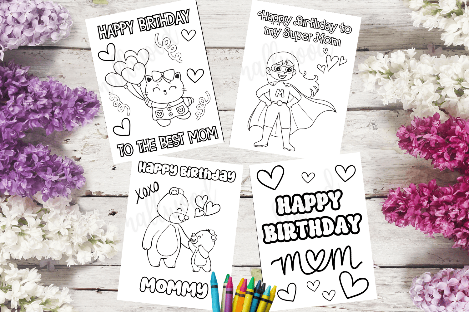 22 Coloring Birthday Cards For Mom FREE Printables Cassie Smallwood
