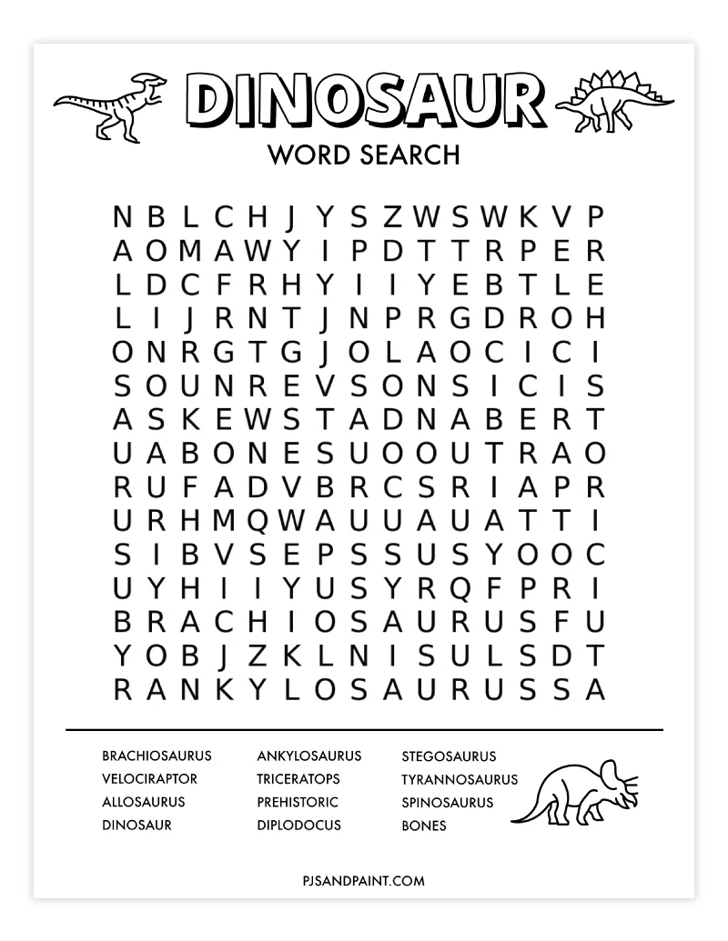 23 Free Printable Word Searches Pjs And Paint