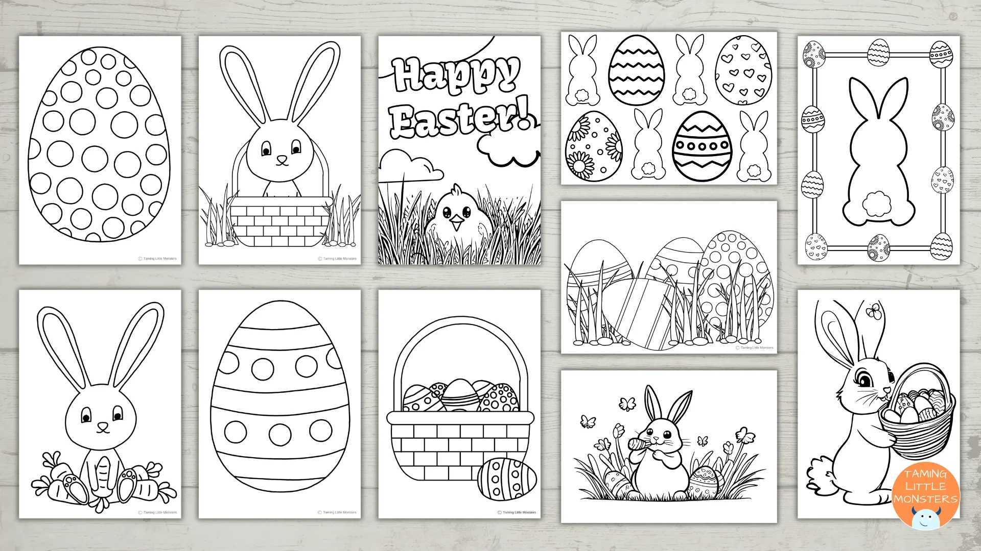 24 Free Easter Coloring Pages For Kids Taming Little Monsters 24 Free Easter Coloring Pages For Kids Taming Little Monsters