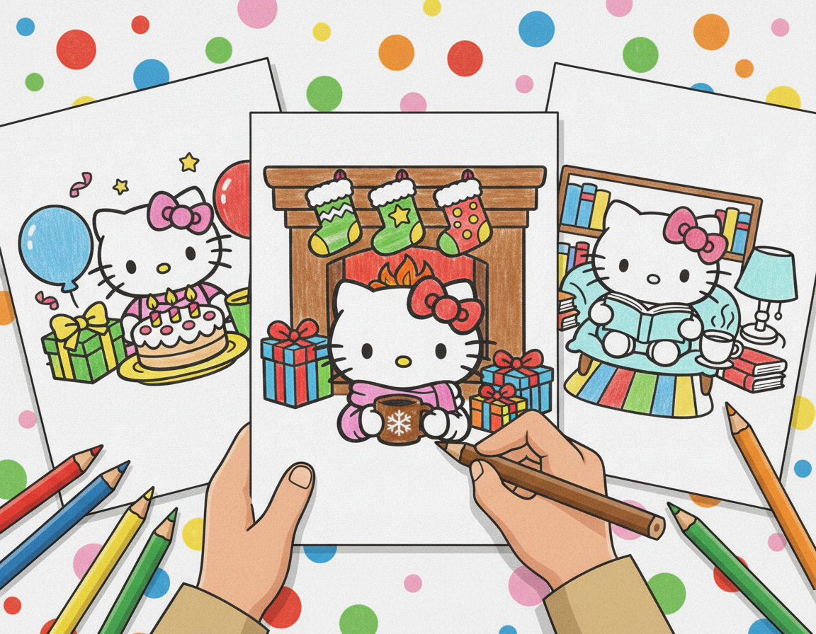 27 Hello Kitty Coloring Pages Free Printable PDFs EasyColoringAI