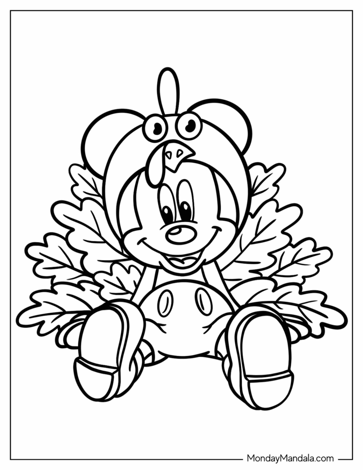 28 Disney Thanksgiving Coloring Pages Free Printables