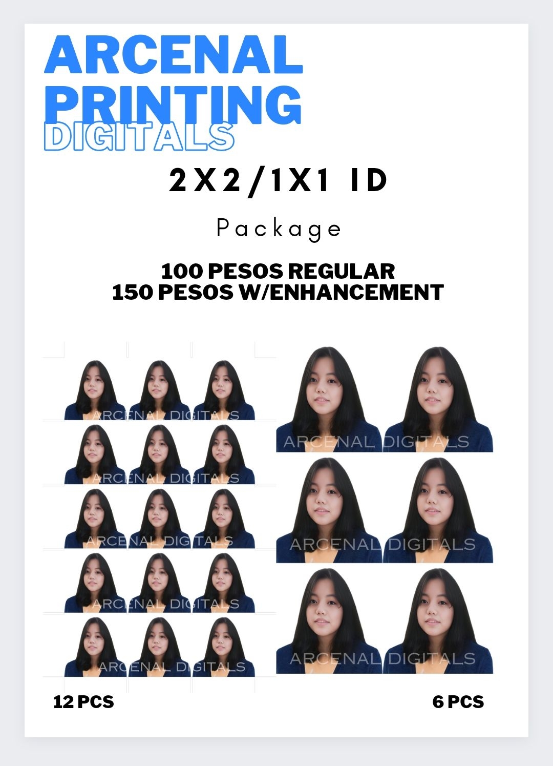 2x2 1x1 ID Template In A4size By Chilly arcenaldigitals Raket PH
